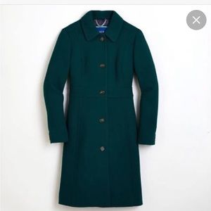 J. Crew Classic Day Coat Size 12 Emerald Green